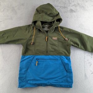 L.L.‎ Bean Anorak Jacket Womens XS Green Blue Mountain Classic Windbreaker